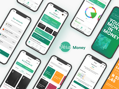 Okra Money app design figma finance money ui ux