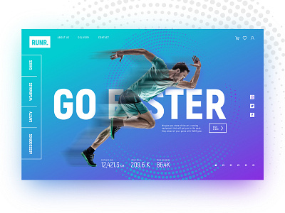 RUNR Landing Page ui website