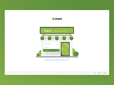Shopify Login Redesign app illustration login ui ui ux ux web