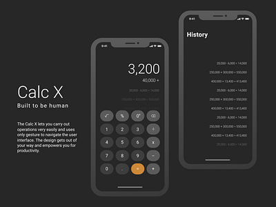 Calc X app apple calculator design figma flat ui ux