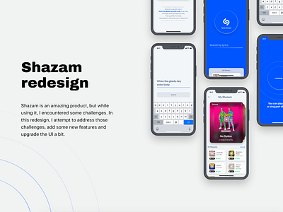 Shazam Redesign app design figma music ui ux