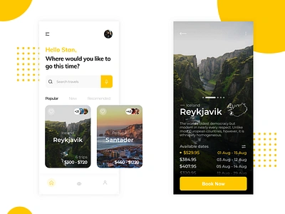 flyaway app clean clean design clean ui colors company design dribbble first firstshot flat iceland reykjavik travel travel app trip ui ux welcome welcome shot