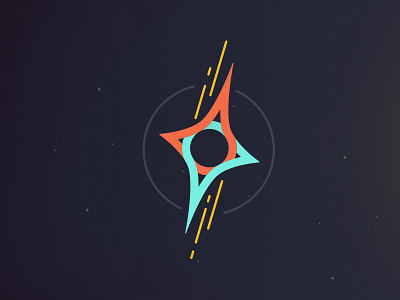 Embrace.io Icon - North Star app aqua branding data embrace icon logo mobile night north star orange sky