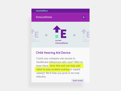 Health Effect App app branding data he healthcare logo mobile purple style guide typography