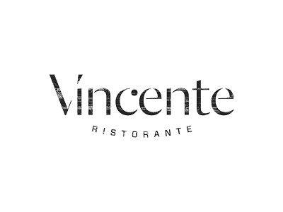 Vincente Ristorante Branding black branding food italian logo restaurant style guide textured vincente white