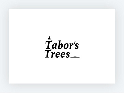 Tabors Trees Logo Concept black branding concept design logo point tree white xmas trees