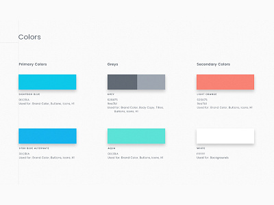 Color Palette for an upcoming project app branding colors digital logos mobile style guide ui style guide web