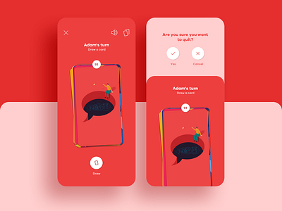 Closer App animation app branding cards closer design game icon illustration red typography ui ux