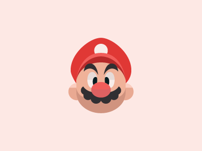 It'sa Mario! icon illustration mario mustache red vector
