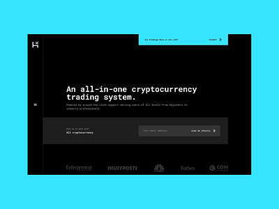 Hybrid Website bitcoin block blockchain branding crypto design hybrid system trade typography ui ux wallet web