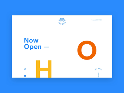 HotCats Website animation blue branding cats design hot hotdog logo open typography ui ux web white