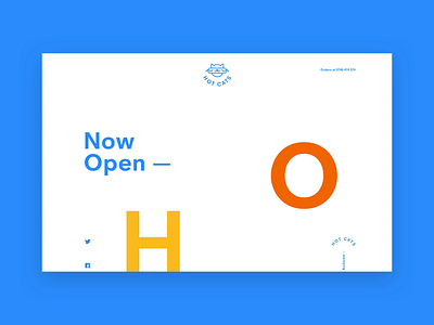 HotCats Website animation blue branding cats design hot hotdog logo open typography ui ux web white