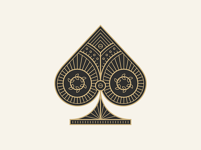 Ace of Spades ace black deck gold icon illustration pip spades vector
