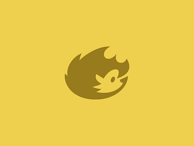 Hedgehog hedgehog logo mark spike symbol yellow