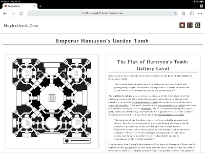 MughalArch.Com Gallery Floor Level architecture building plan humayuns tomb mughal nina garman. mughalarch.com