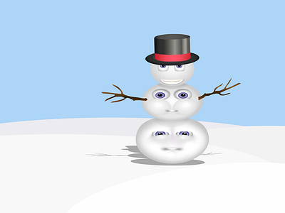 Smiley Snowman emoji emoticon frosty smiley snow snowman winter