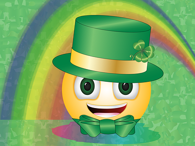 Leprechaun Smiley emoji emoticon leprechaun smiley st patricks day