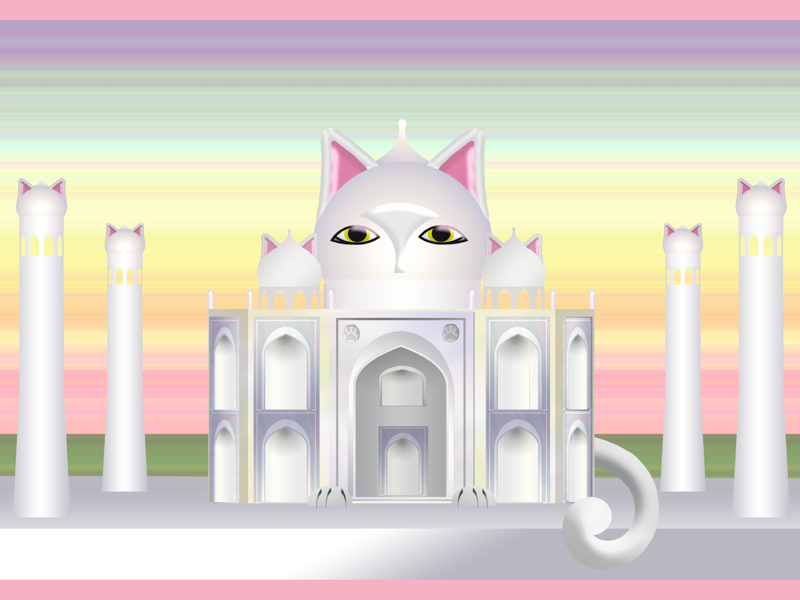 Ninjacat Taj Mahal billithecat nina garman ninagarman shah jahan mughal agra india taj mahal white cat cat ninjacat