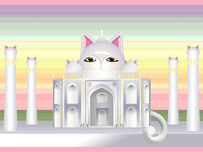 Ninjacat Taj Mahal agra billithecat cat india mughal nina garman ninagarman ninjacat shah jahan taj mahal white cat