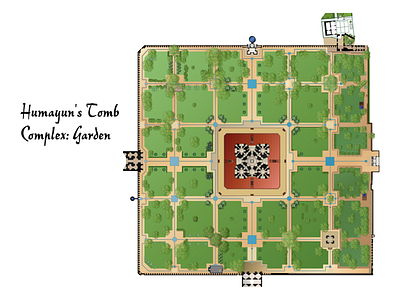 Humayun's Tomb Complex Garden Plan