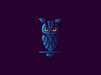 Owl bird brand cartoon character dark design dribbble icon identity illustration logo mascot owl vector