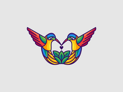 Colibri bird brand cartoon character colibri colorful design dribbble icon identity illustration logo love mascot