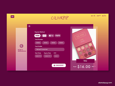 Colourpop Checkout Concept checkout cosmetics girly