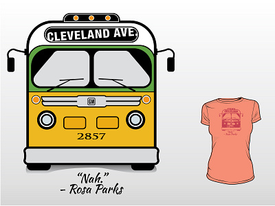 Rosa Parks Bus design illustration rosa parks t shirt vector