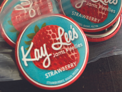 Kay Lee's Jelly Buttons. branding buttons indiana indy jams jelly logo