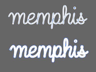 Memphis hand lettered tee design.