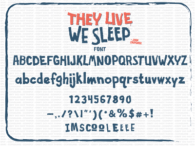 They Live We Sleep font branding design font logo movies they live type face typeface vector we sleep
