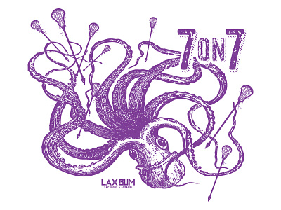 7on7 LaxBum tee design branding indiana lacrosse lax laxbum logo sports