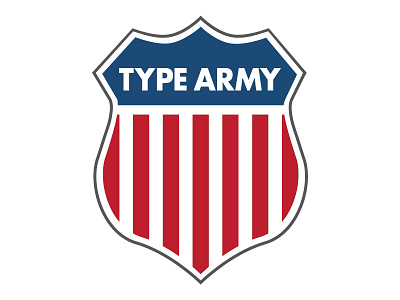 Type Army Shield mission shield type army typography