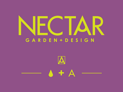 Nectar design flowers gardens logo nectar