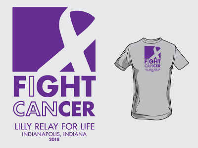 Lilly Relay for Life t-shirt design. 5k cancer charity eli lilly marathon relay for life running walk