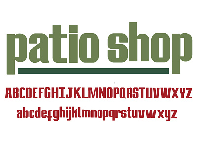 Patio shop Font