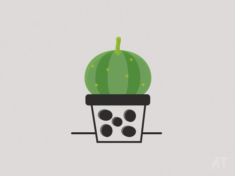 A Cactus' Costume animation cactus character design halloween illustration loop motion animation pumpkin