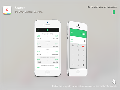 Stacks | Bookmark 7 app converter currency flat ios ios7 iphone minimalistic simple