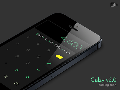 Calzy 2.0 [ Black ] 7 calc calculator calzy design flat ios iphone