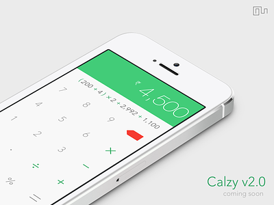 Calzy 2.0 [ White ] 7 calc calculator calzy design flat ios iphone
