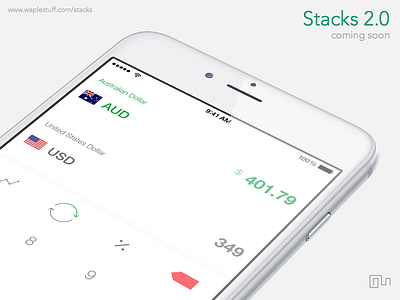 Stacks 2.0 | White app clean currency ios ipad iphone ui ux