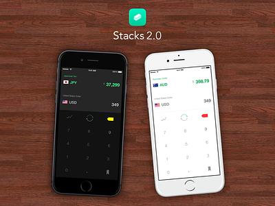 Stacks app calculator clean currency ios ios8 ipad iphone simple ui ux