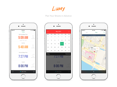 Lumy for iOS clean flat hours ios ipad iphone magic photography sunrise