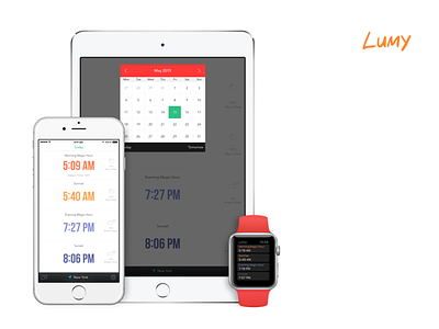 Lumy - Helps You Track Photographic Times clean flat hours ios ipad iphone magic photography sunrise
