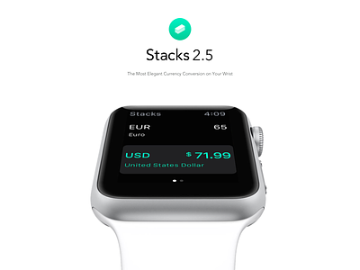 Stacks for Apple Watch app apple calculator clean currency ios ipad iphone simple ui ux watch