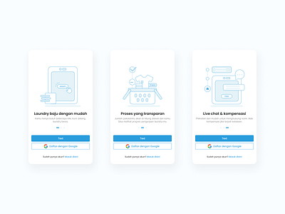 #Exploration - Digital Laundry App app blue clean design illustration laundry logo mobile ui ux