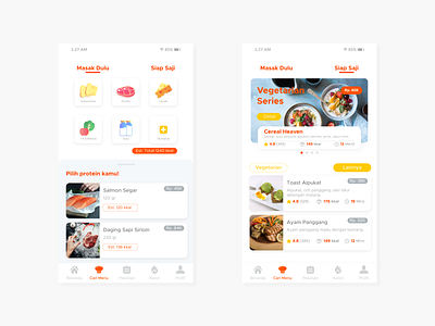 healthy food mobile app app design ui ux