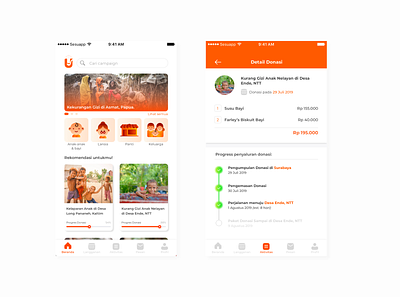 sesuapp: mobile app for food donation app design ui ux