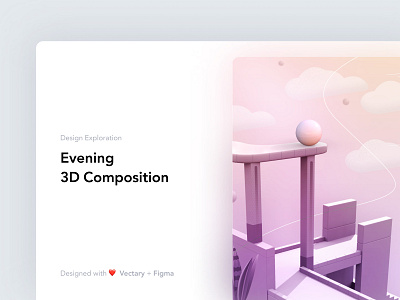 Evening abstract illustration 3d 3d design animation branding illustration interaction design maze ui ux design