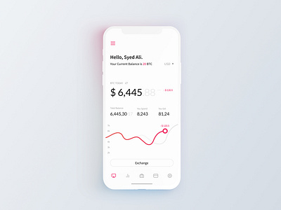 Bitcoin Wallet App apple design bitcoin crypto exchange crypto wallet interface ui wallet app